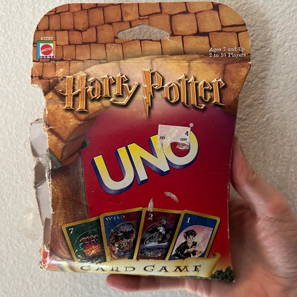 Harry Potter and the Sorcerer’s Stone Uno Card Game 2000 Mattel